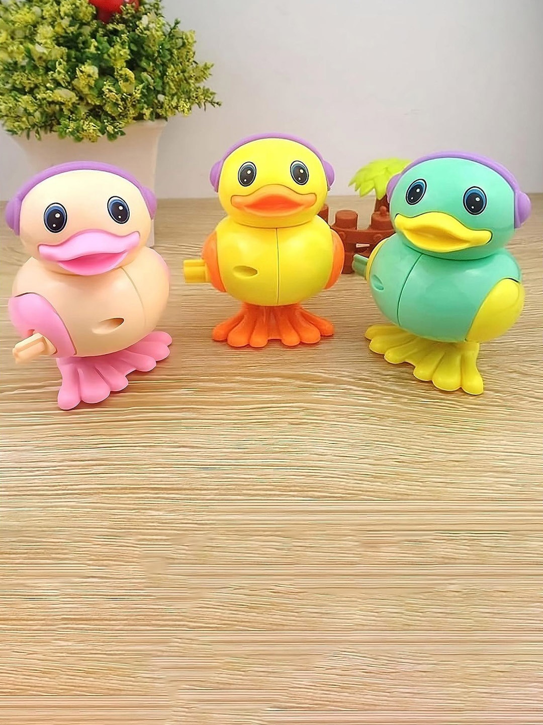 

OPINA Set of 3 Walking Duck Infant and Pre-School Toys, Green