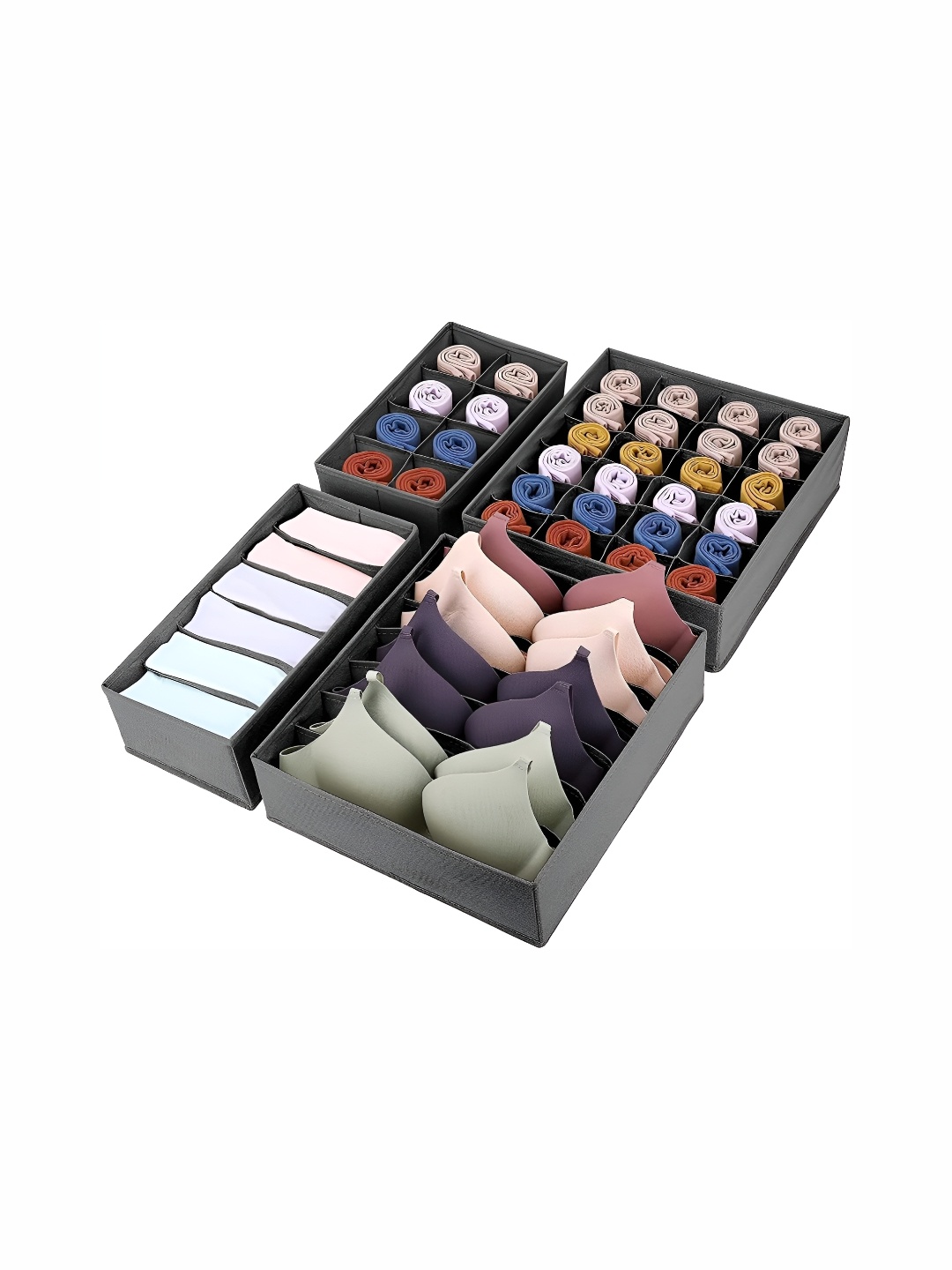

NeonateCare Grey 4 Pieces Reusable Multi Utility Organisers