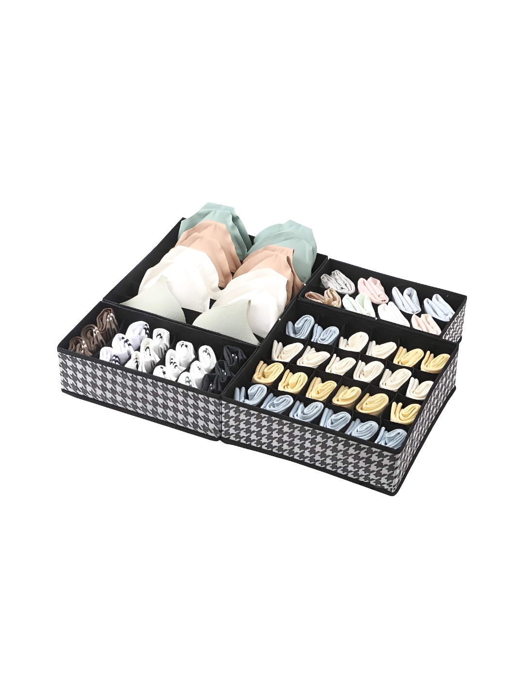 

NeonateCare Black 4 Pieces Reusable Drawer Organisers