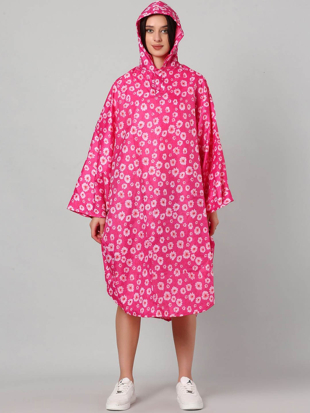

Super Printed Waterproof Rain Coat, Pink
