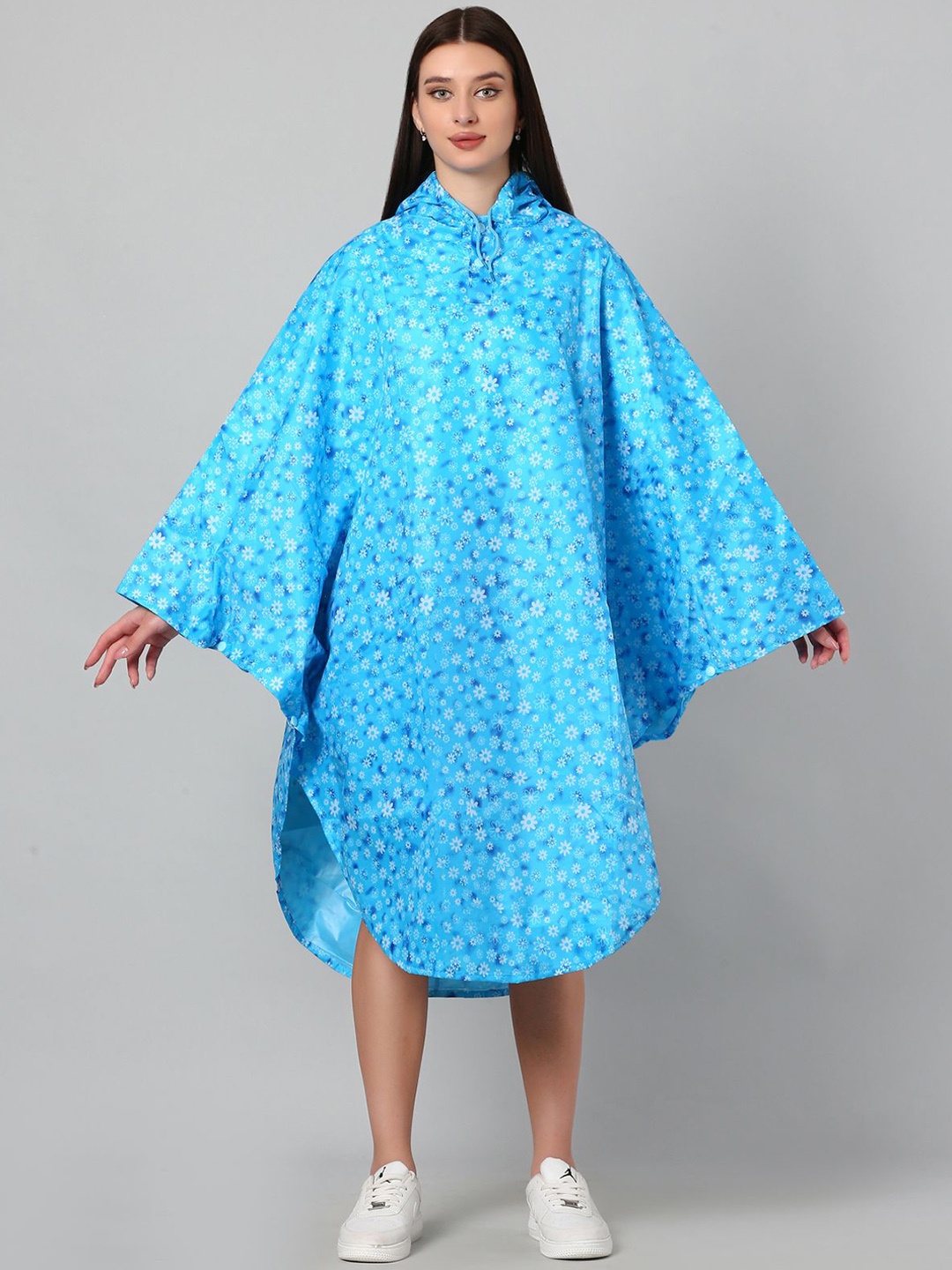 

Super Printed Waterproof Rain Coat, Blue
