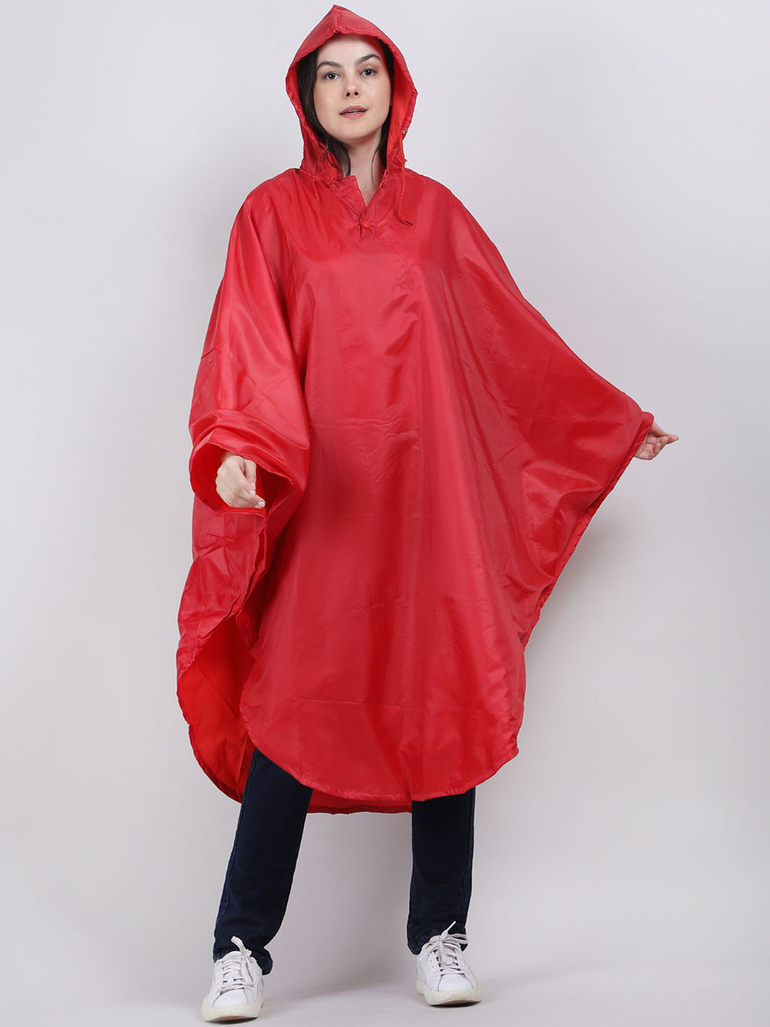 

Super Hooded Rain Coat, Red