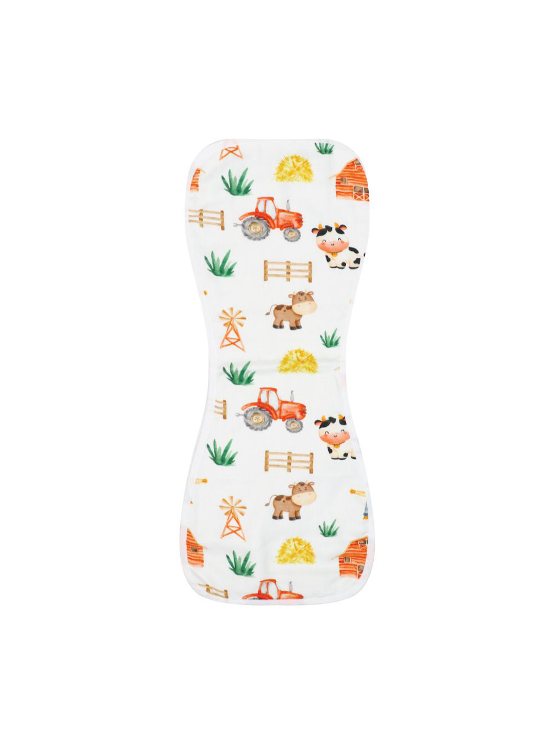 

A Toddler Thing Infant Kids Aloe Vera Printed Bibs, White
