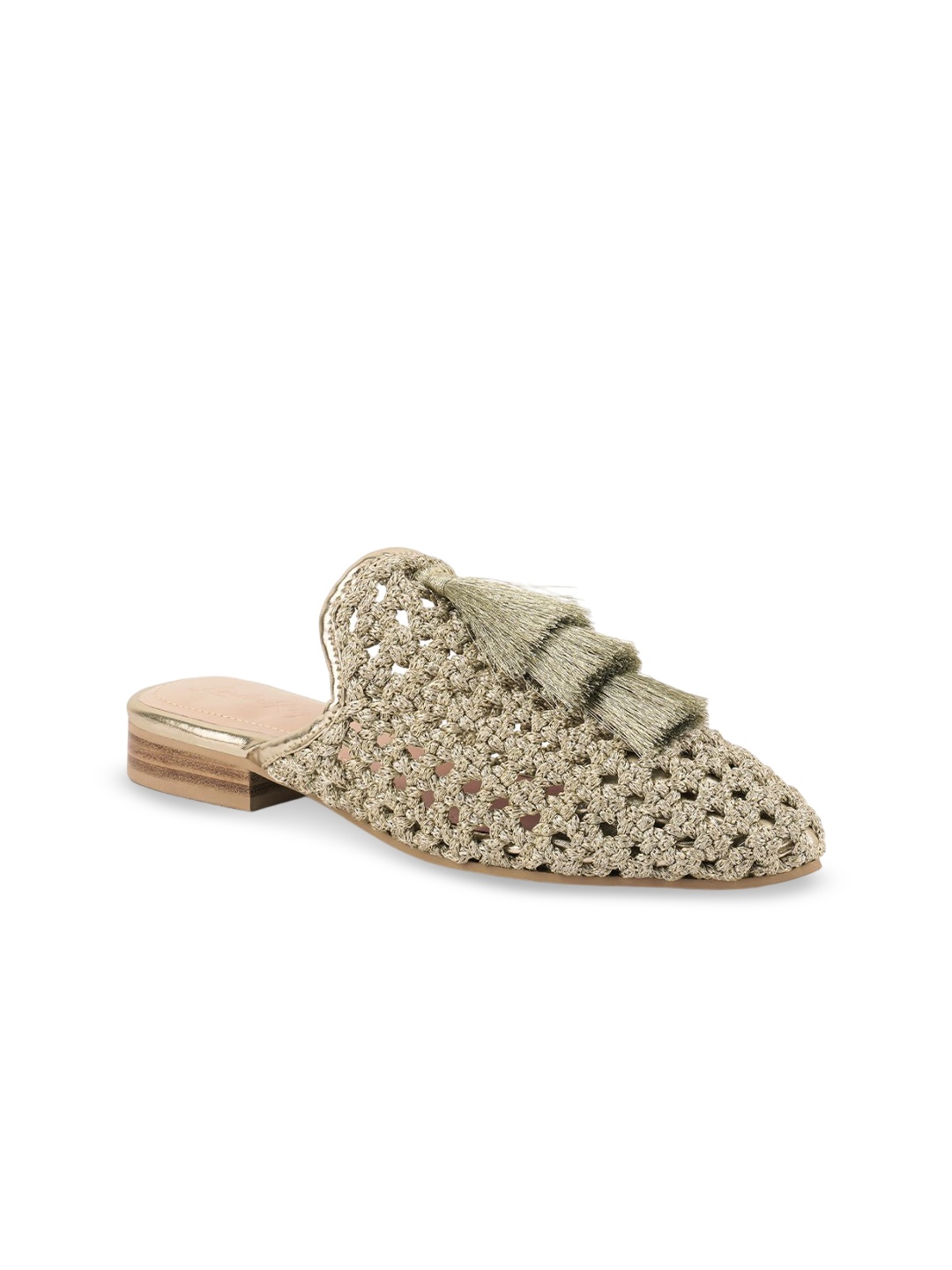 

London Rag Women Mules with Tassels, Gold