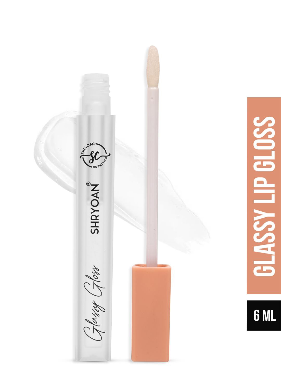 

SHRYOAN Glassy Gloss Long Lasting Shiny Lip Gloss- 6ml, Transparent