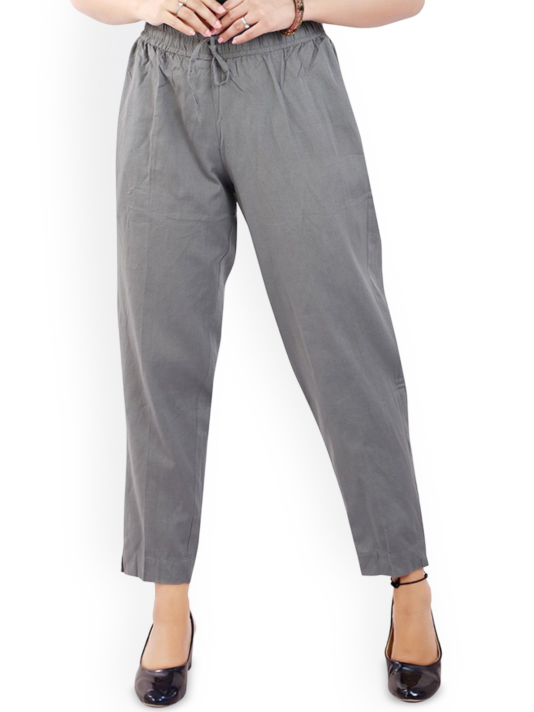 

COTTON CULTURE Women Relaxed Trousers, Grey