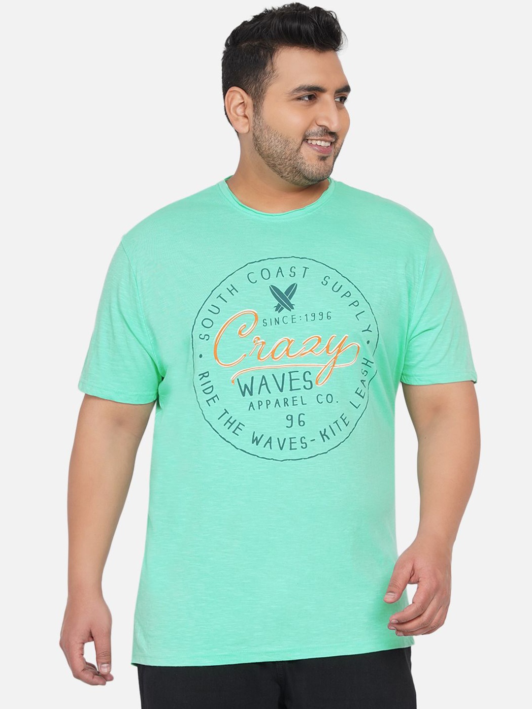 

Santonio Men Typography Printed T-shirt, Green