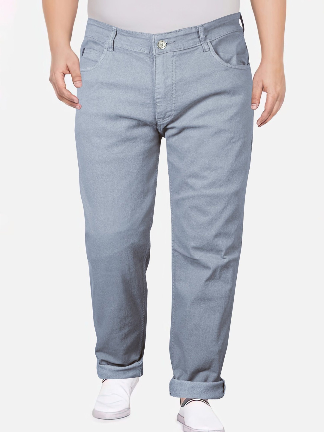 

Jb Just BLACK Men Urban Slim Clean Look No Fade Acid Wash Cotton Stretchable Jeans, Grey