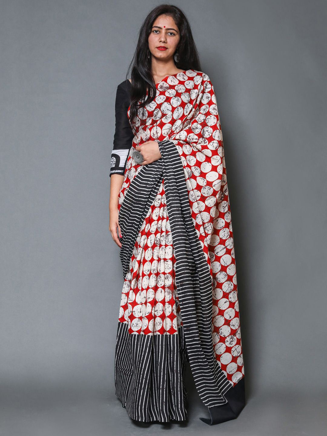 

BUTA BUTI Pure Cotton Saree, Off white