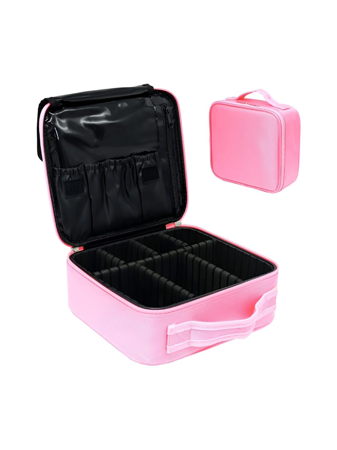 

HOUSE OF QUIRK Pink Regular Makeup Organiser