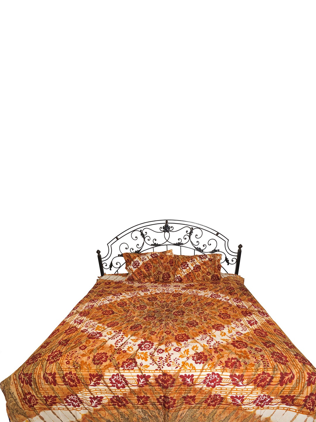 

Exotic India Yellow & White Floral 300 TC Queen Bedsheet with 2 Pillow Covers