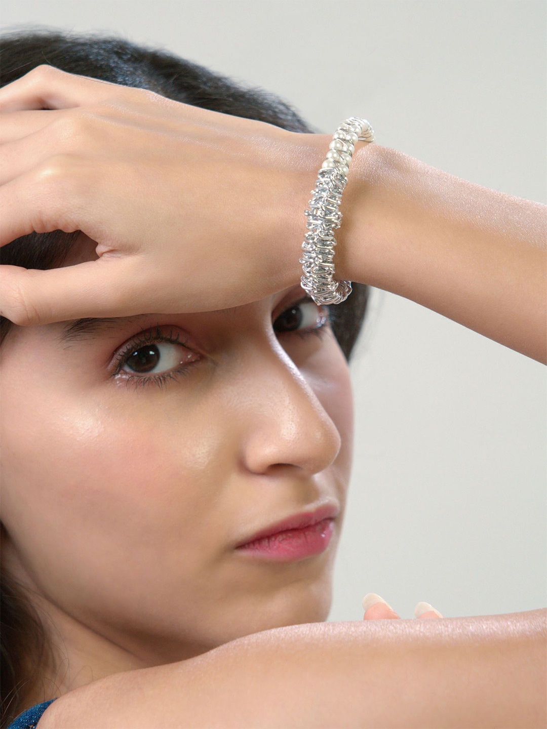

D'oro Link Slip-On Bracelet, Silver