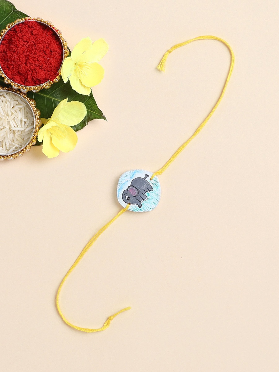 

The Magic Wand Elephant Printed Thread Rakhi, Blue