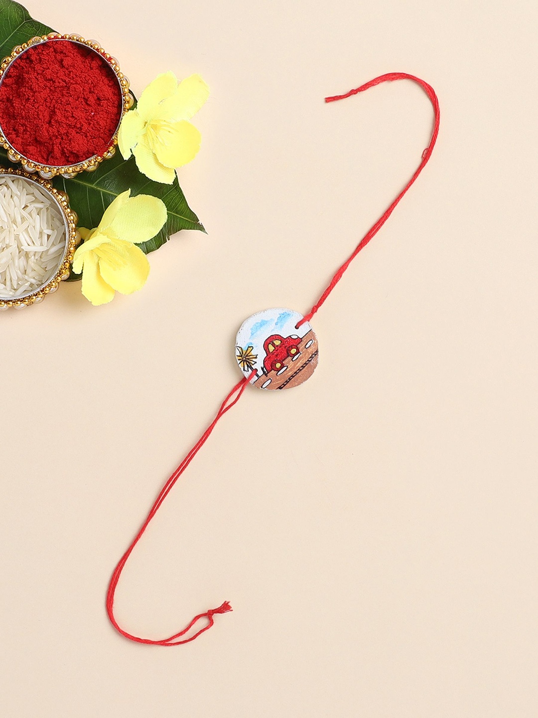

The Magic Wand Printed Thread Rakhi, Red