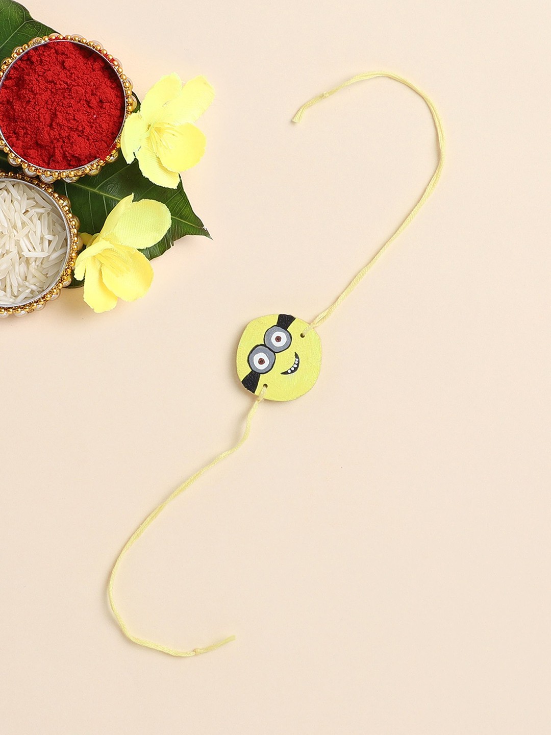 

The Magic Wand Wooden Thread Rakhi, Yellow