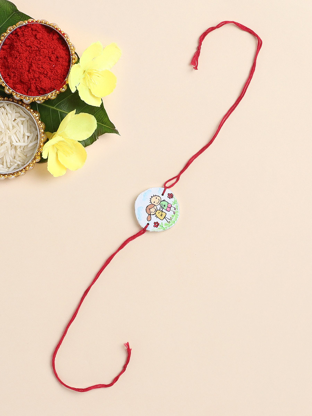 

The Magic Wand Boys Printed Thread Rakhi, Red