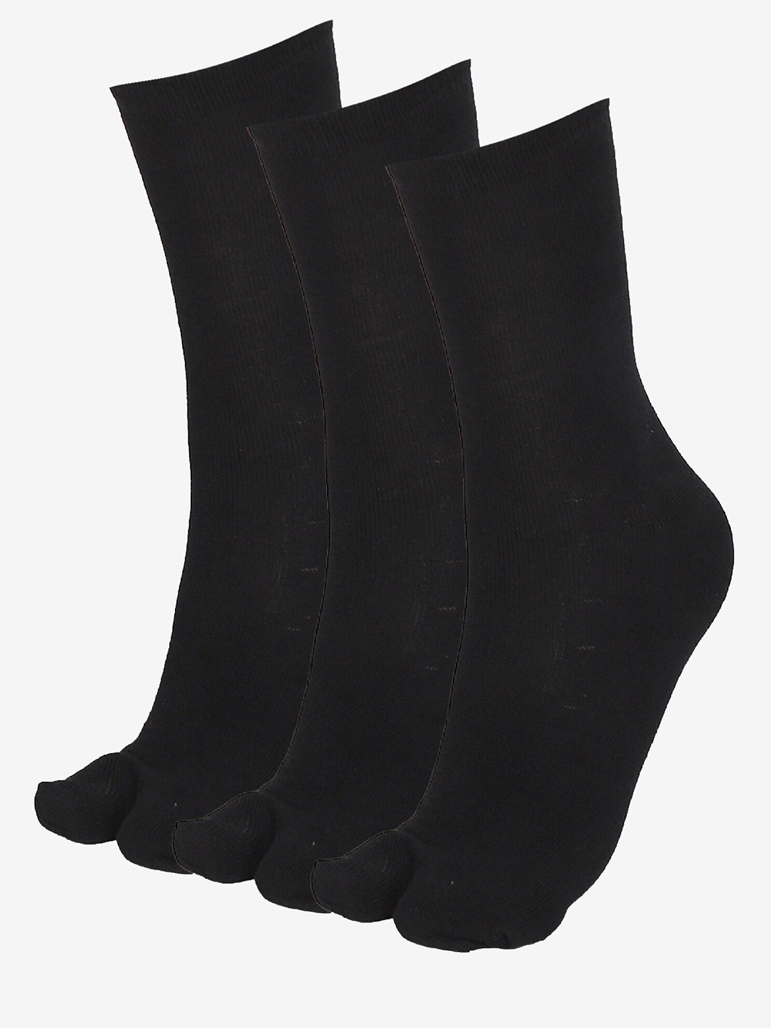 

Bodycare Men Pack Of 3 Pure Cotton Calf-Length Socks, Black