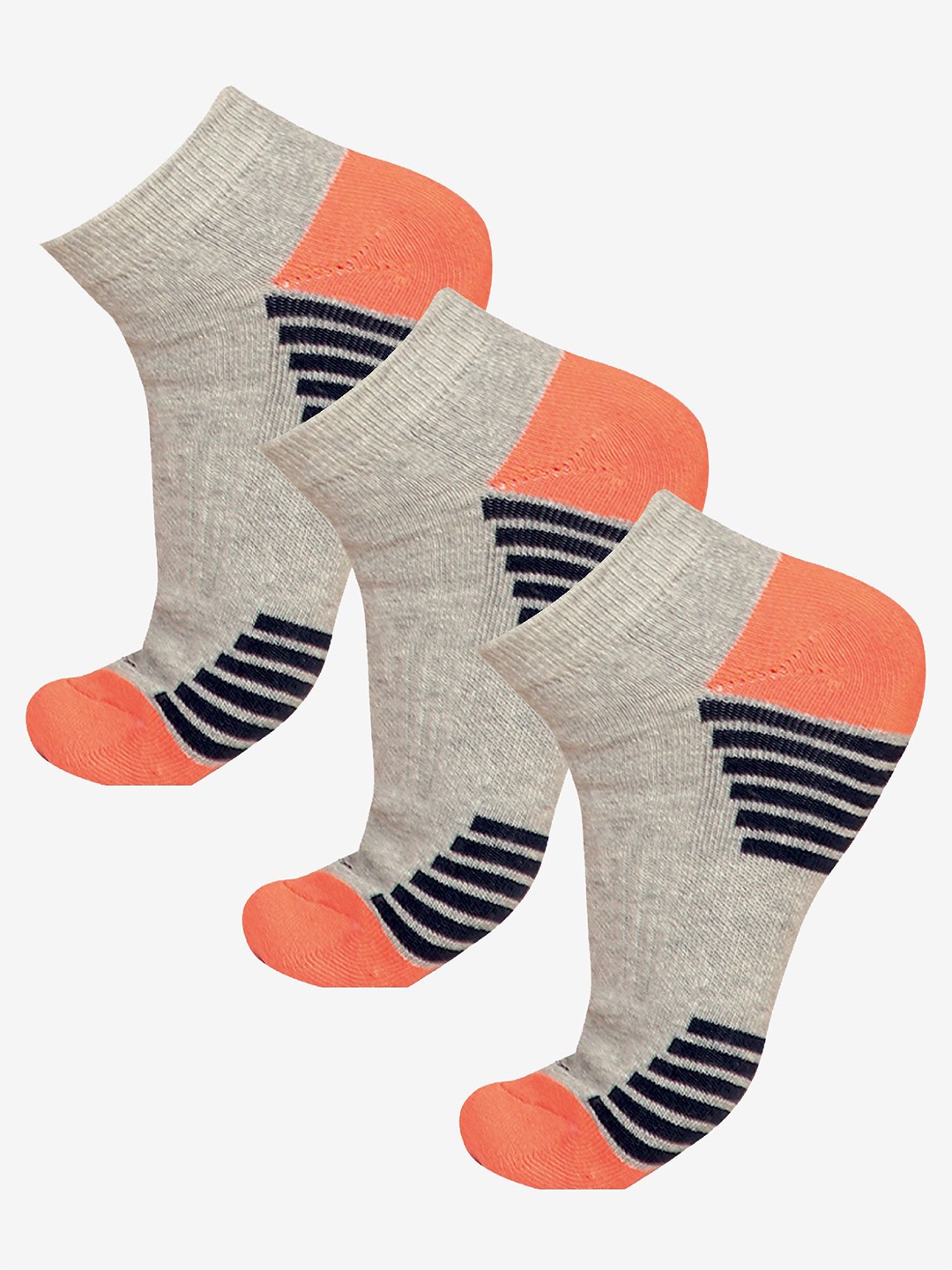 

Bodycare Women Pack Of 3 Cotton Ankle-Length Socks, Grey