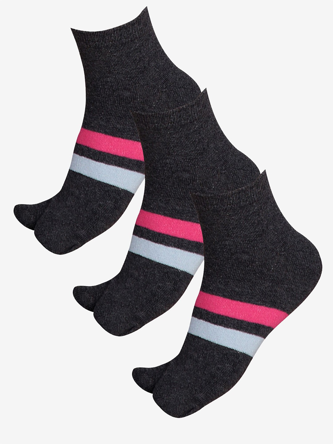 

Bodycare Women Pack Of 3 Cotton Ankle-Length Socks, Black