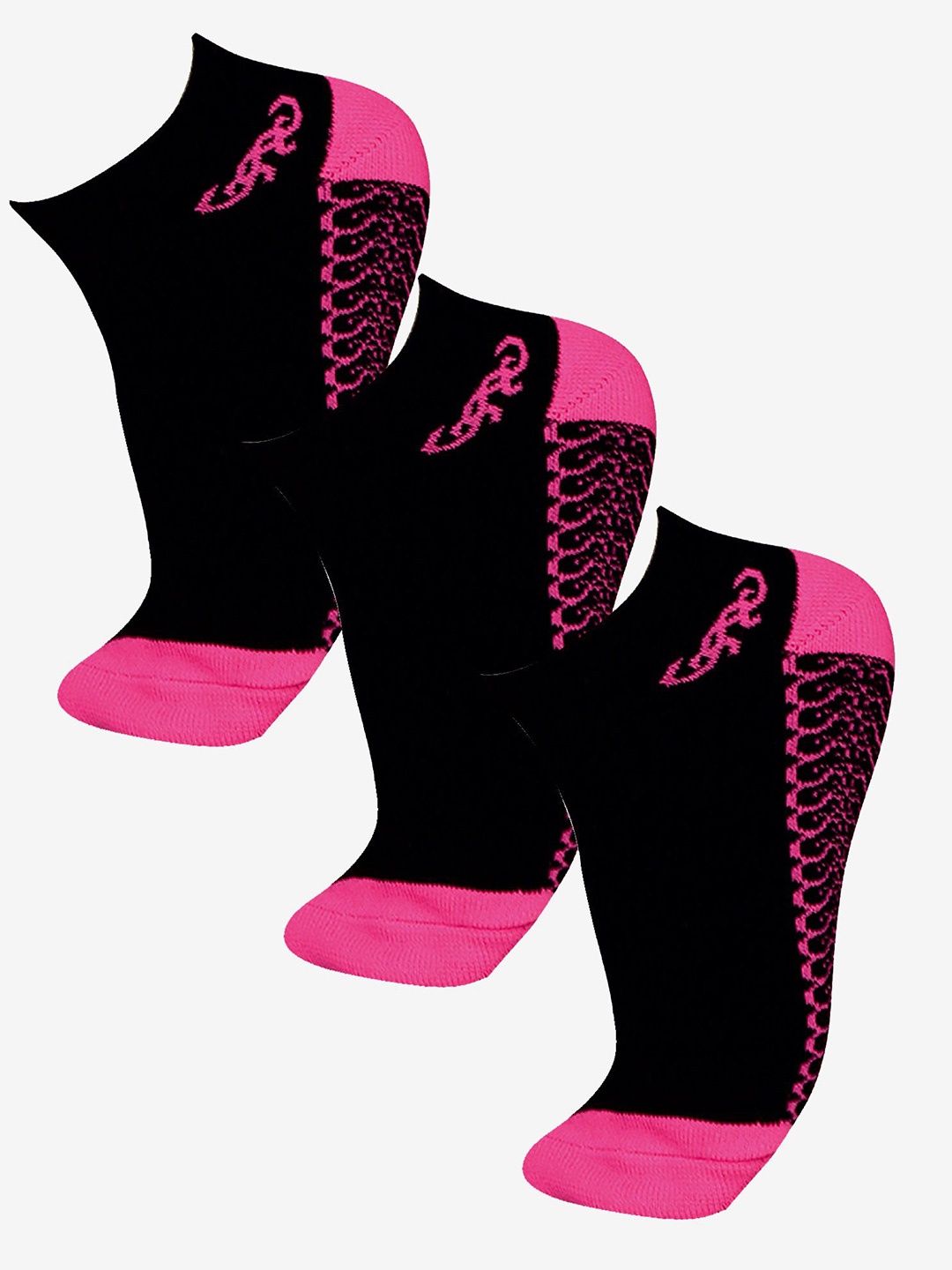 

Bodycare Pack of 3 Women Ankle Length Socks, Pink