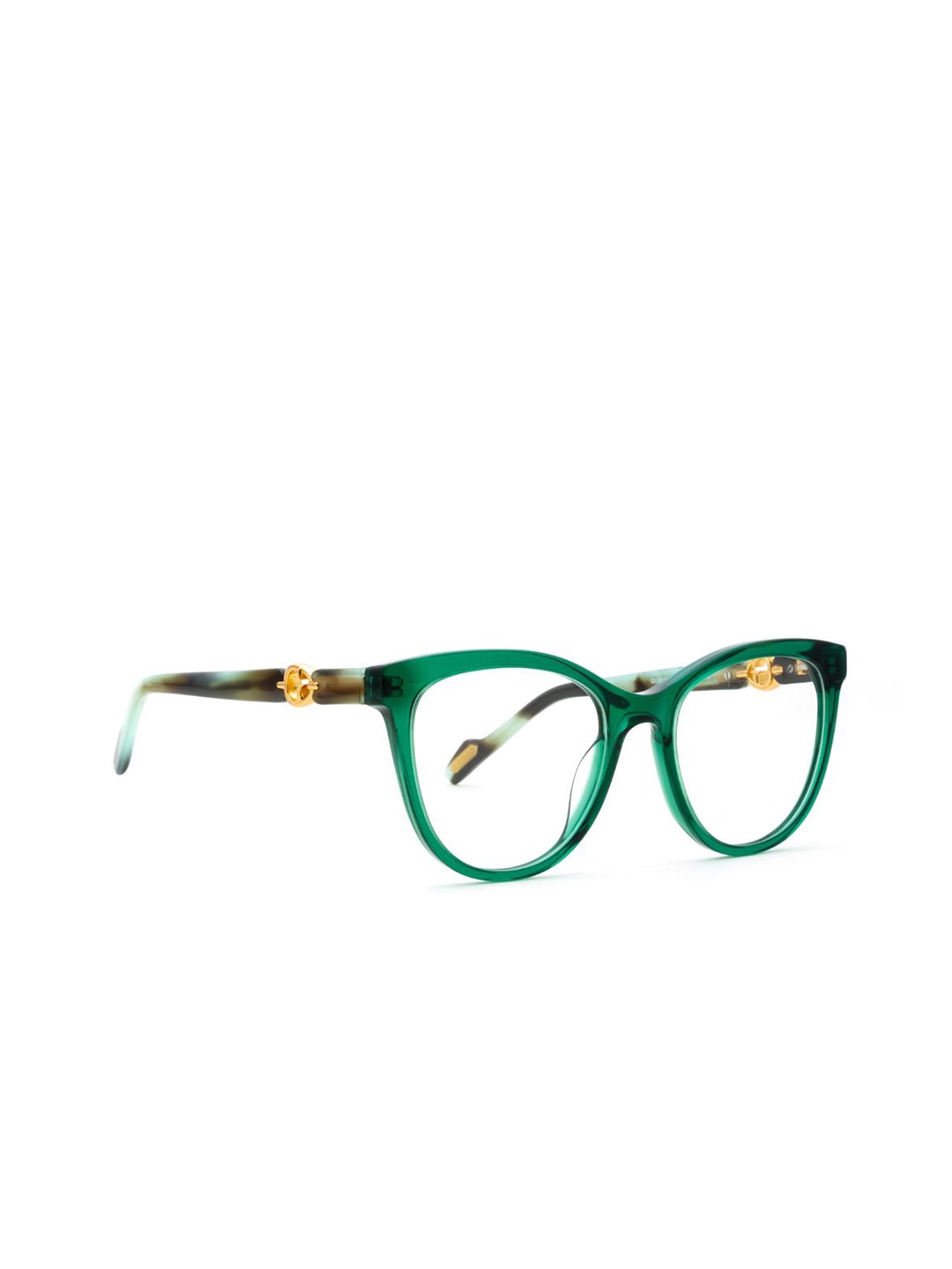 

GUESS Women Abstract Full Rim Cateye Frames, Green