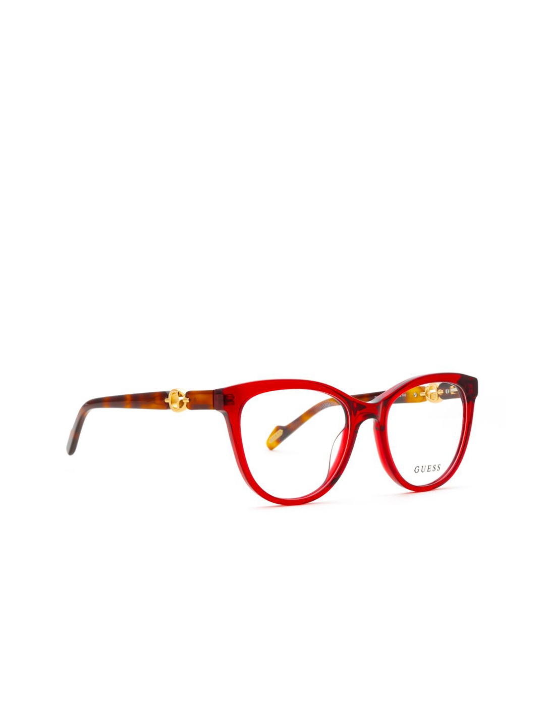 

GUESS Women Abstract Full Rim Cateye Frames, Red