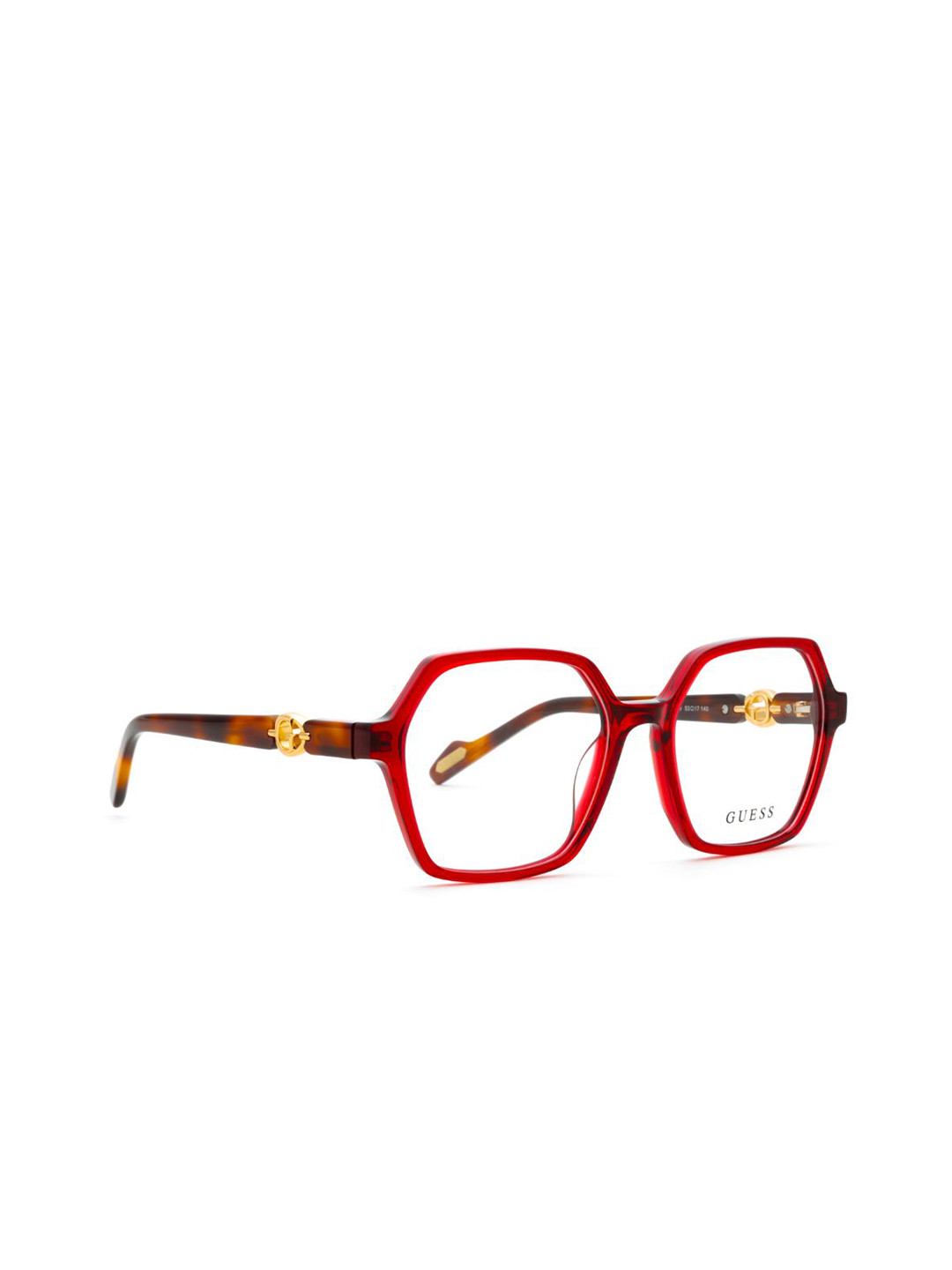 

GUESS Women Abstract Full Rim Rectangle Frames, Red