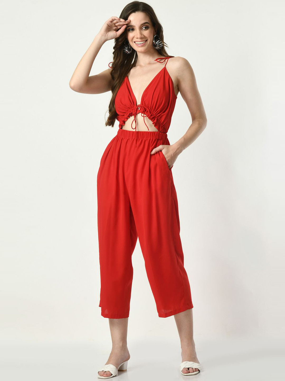 

Tushita Shoulder Straps Basic Jumpsuit, Black