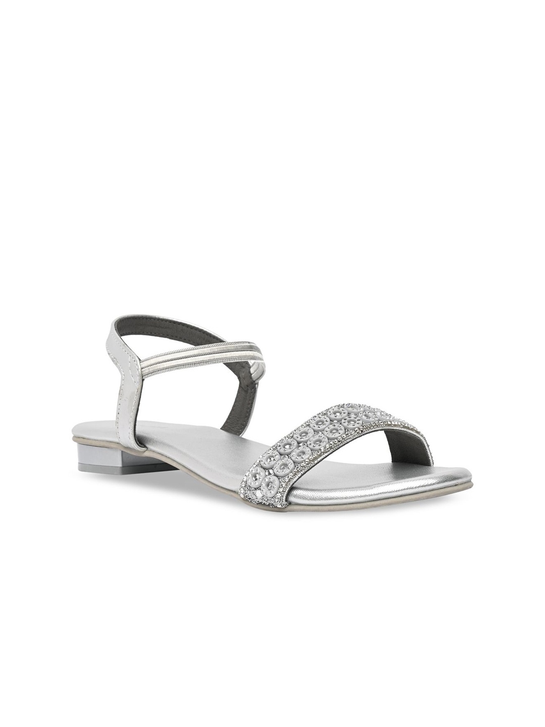 

Rocia Women Ethnic Open Toe Flats, Silver