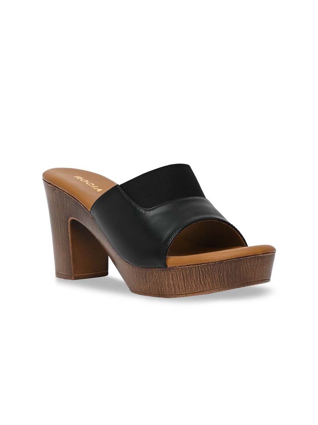 

Rocia Block Sandals, Black