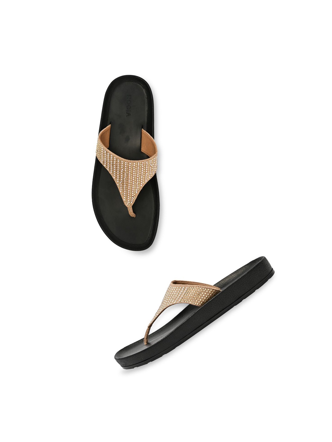 

Rocia Women Embellished Open Toe Flats, Beige