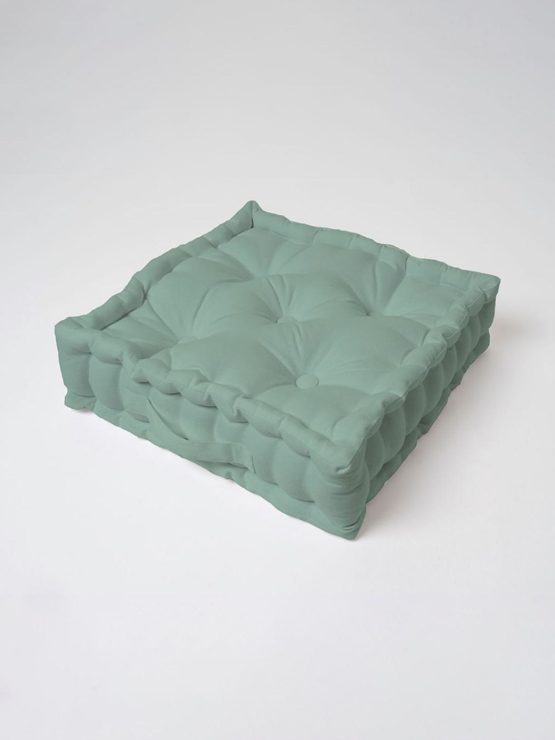 

SKANDA FAB Sea Green Pure Cotton Floor Cushion
