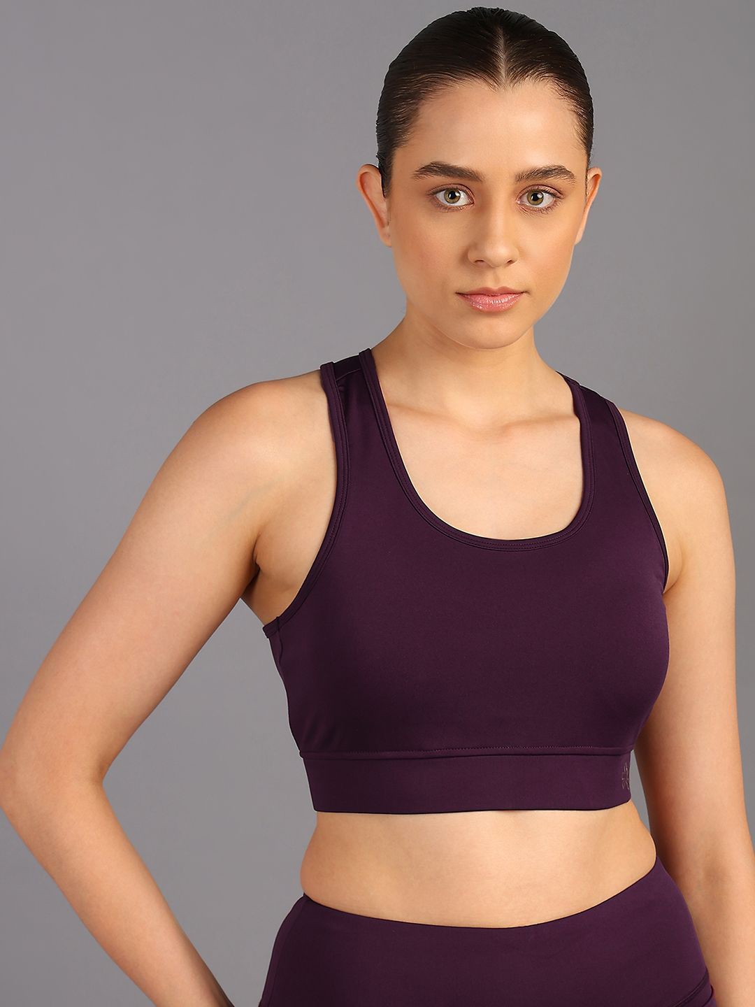 

HRX by Hrithik Roshan Bra Full Coverage Removable Padding Sports Bra, Maroon
