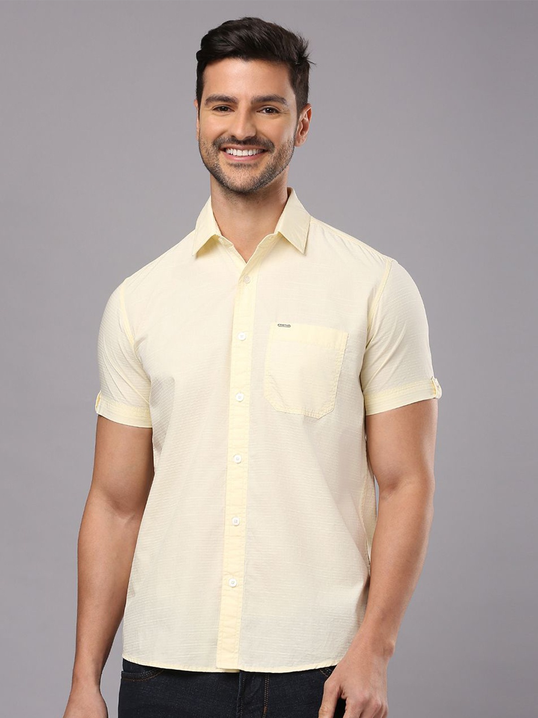 

Klub Fox Men Casual Slim Fit Shirt, Yellow