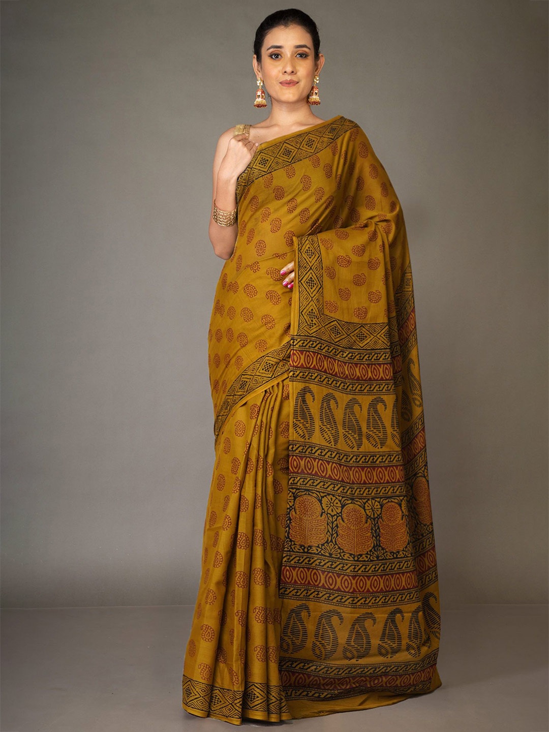 

Unnati Silks Bagh Handloom Bagh Saree, Green