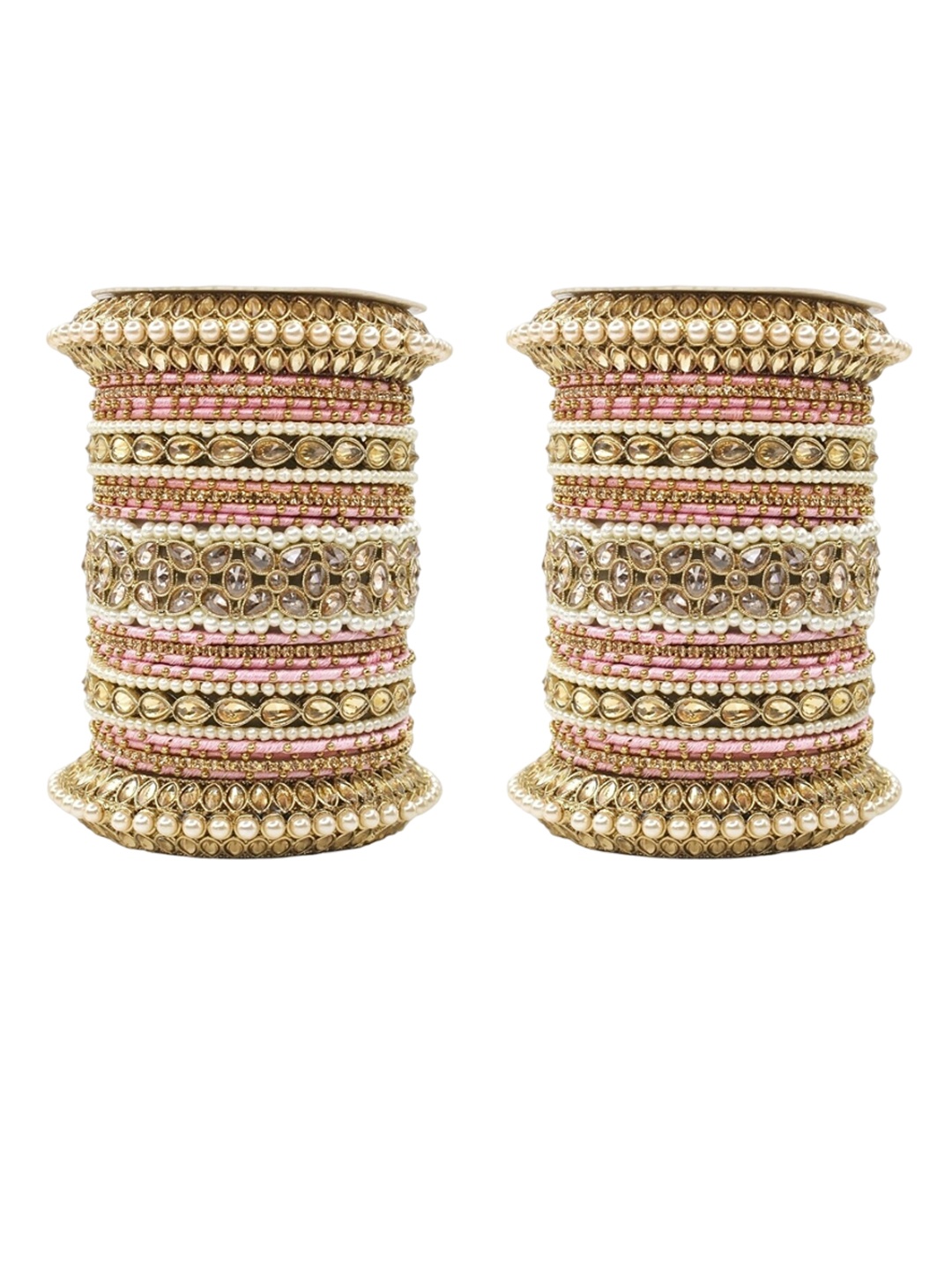 

leshya Set of 50 Stone Studded Bangles, Bronze