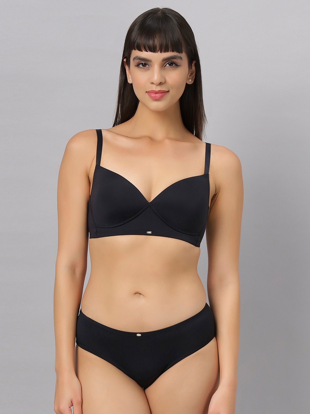 

Soie Non-Wired High Rise Lingerie Set, Black