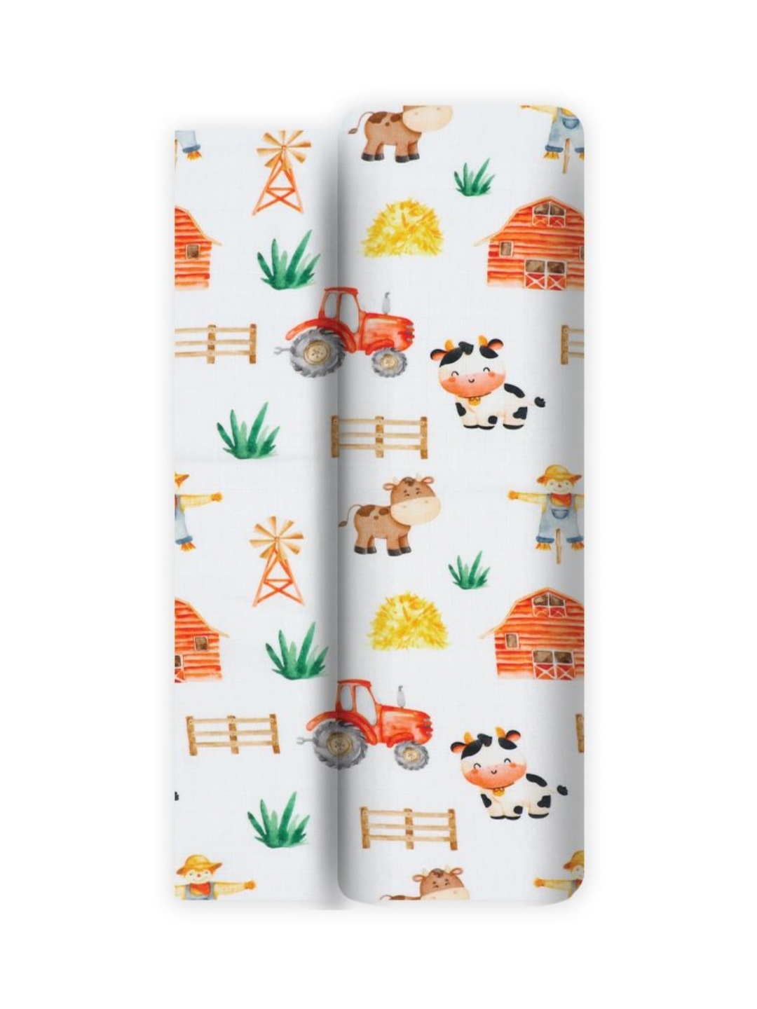 

A Toddler Thing White & Red Printed Cotton 110 GSM Bath Towel