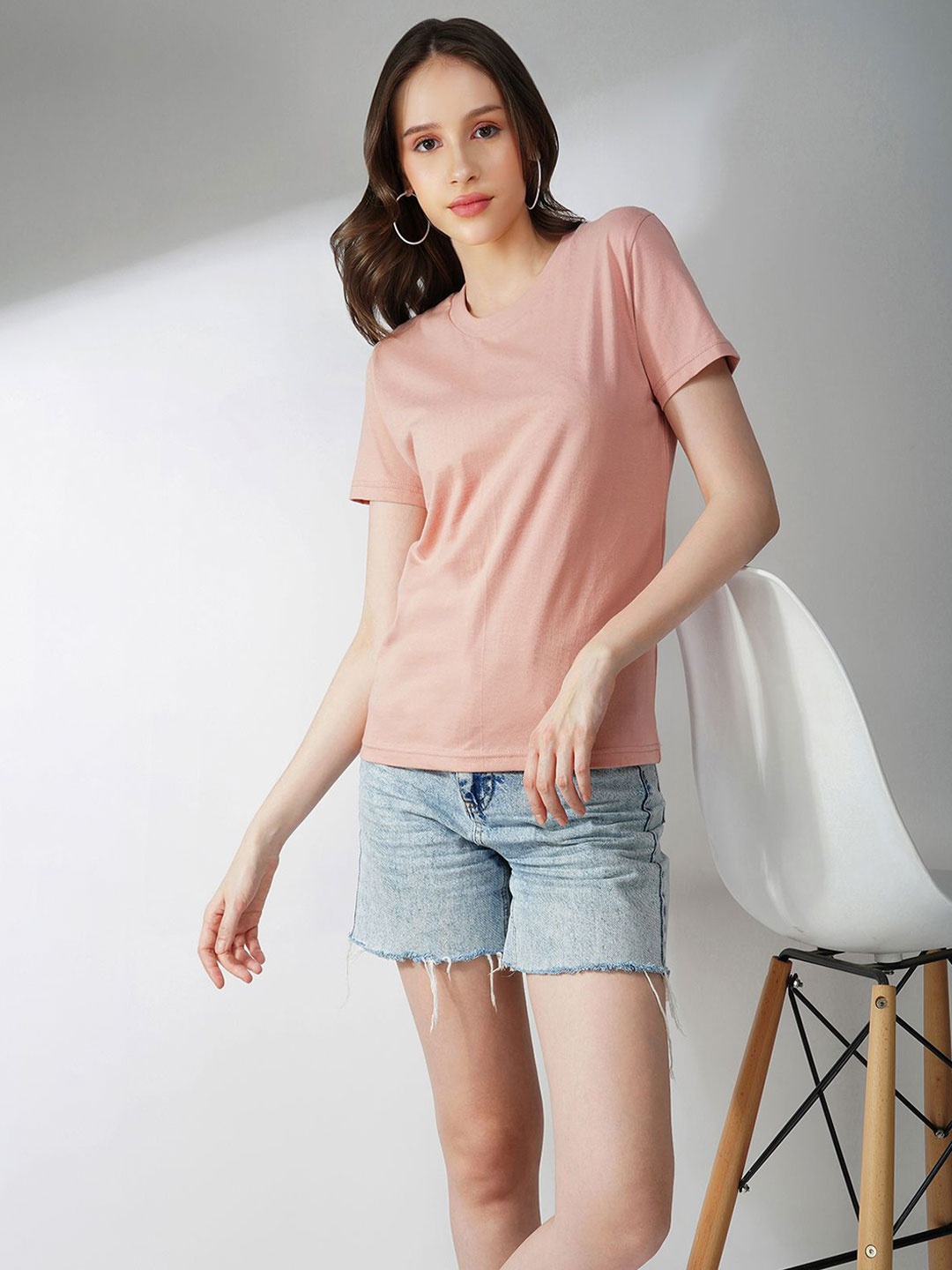 

Lagashi Women Solid T-shirt, Pink