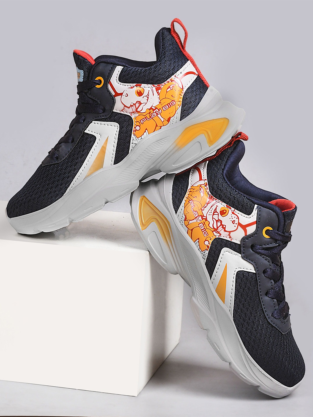 

ABROS Boys Mesh Running Shoes, Navy blue