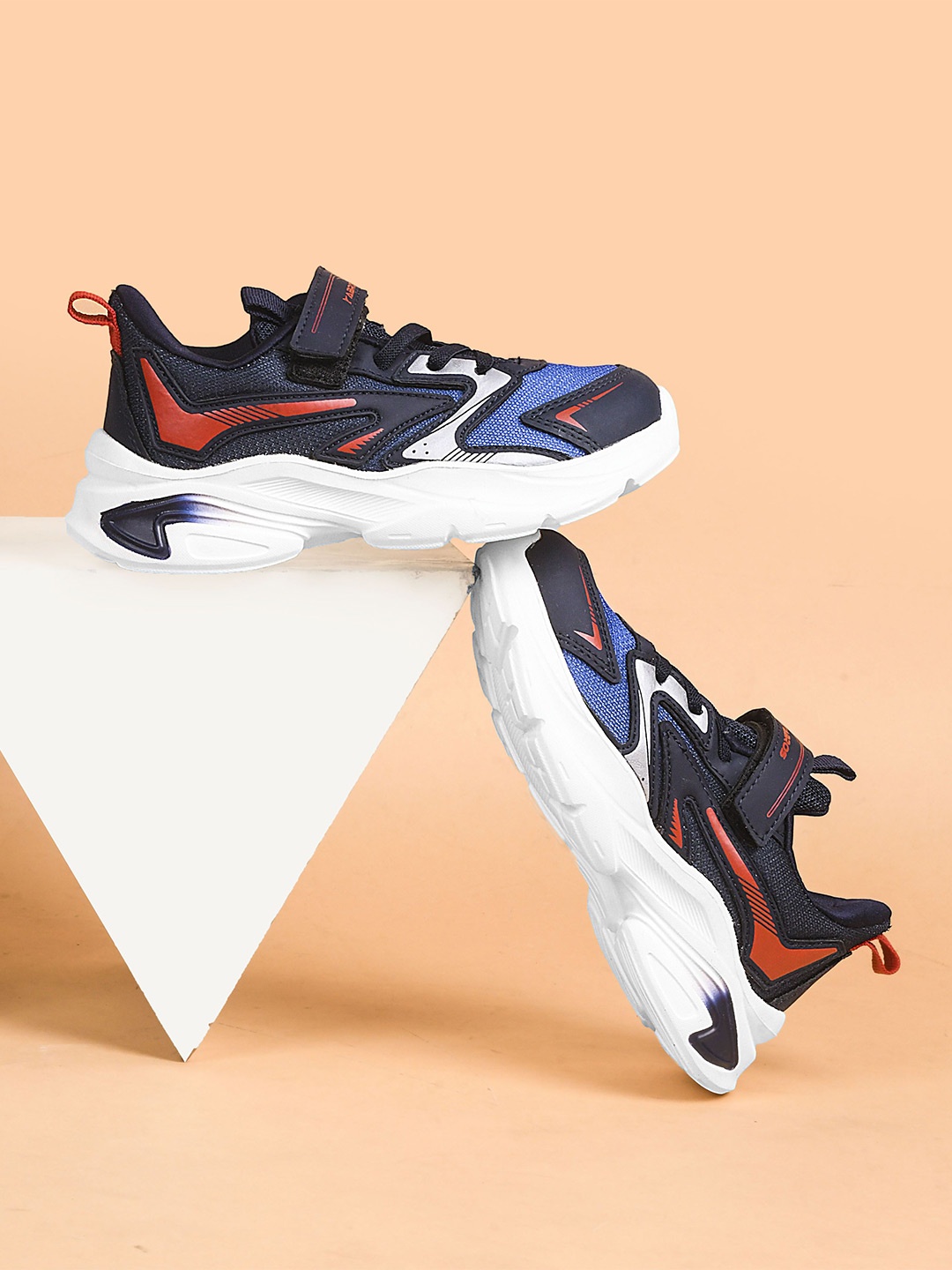 

ABROS Boys Mesh Running Shoes, Navy blue