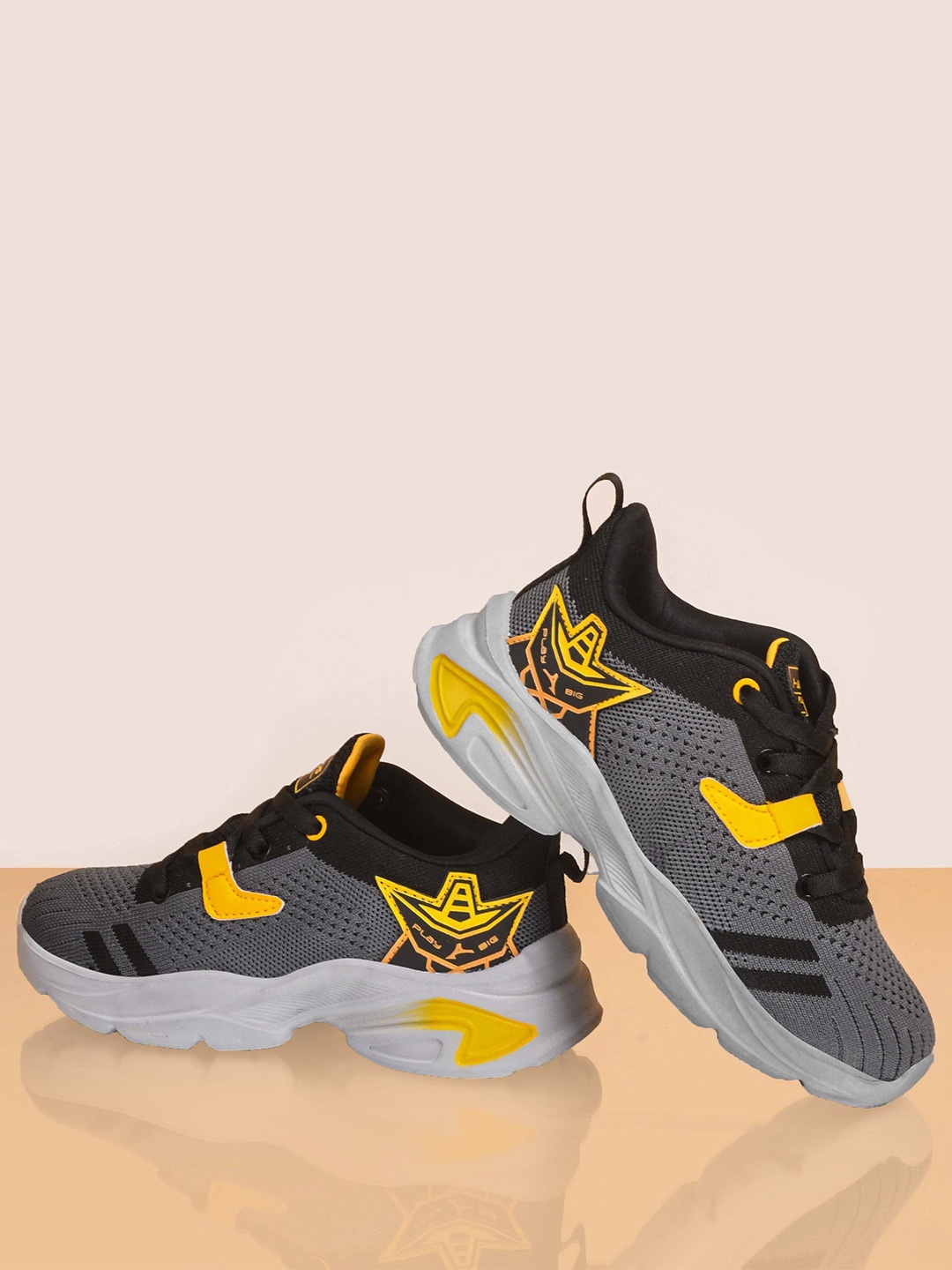 

ABROS Boys Mesh Running Shoes, Grey