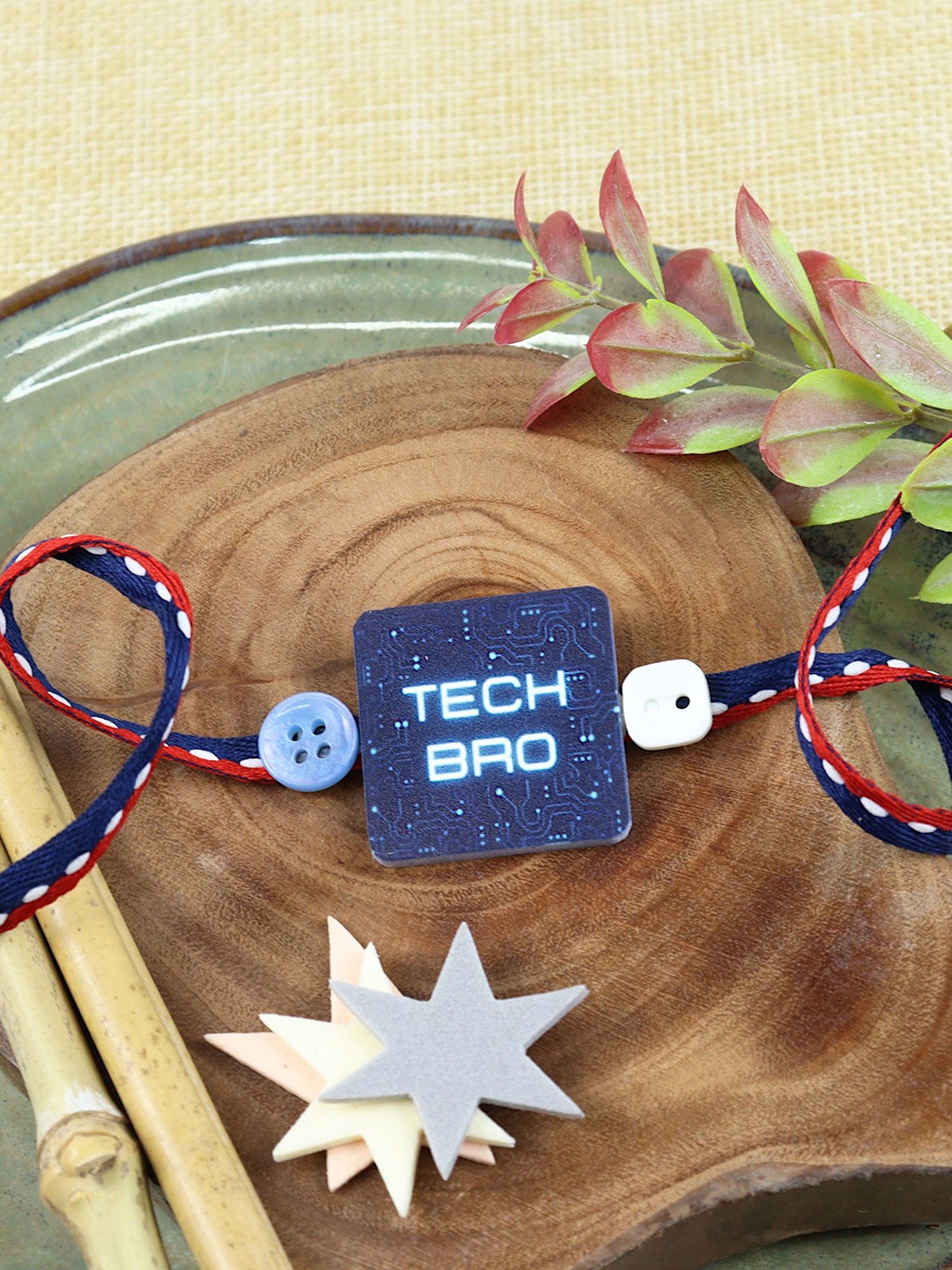 

Asthetika TECH BRO Rakhi with Roli Chawal, Blue