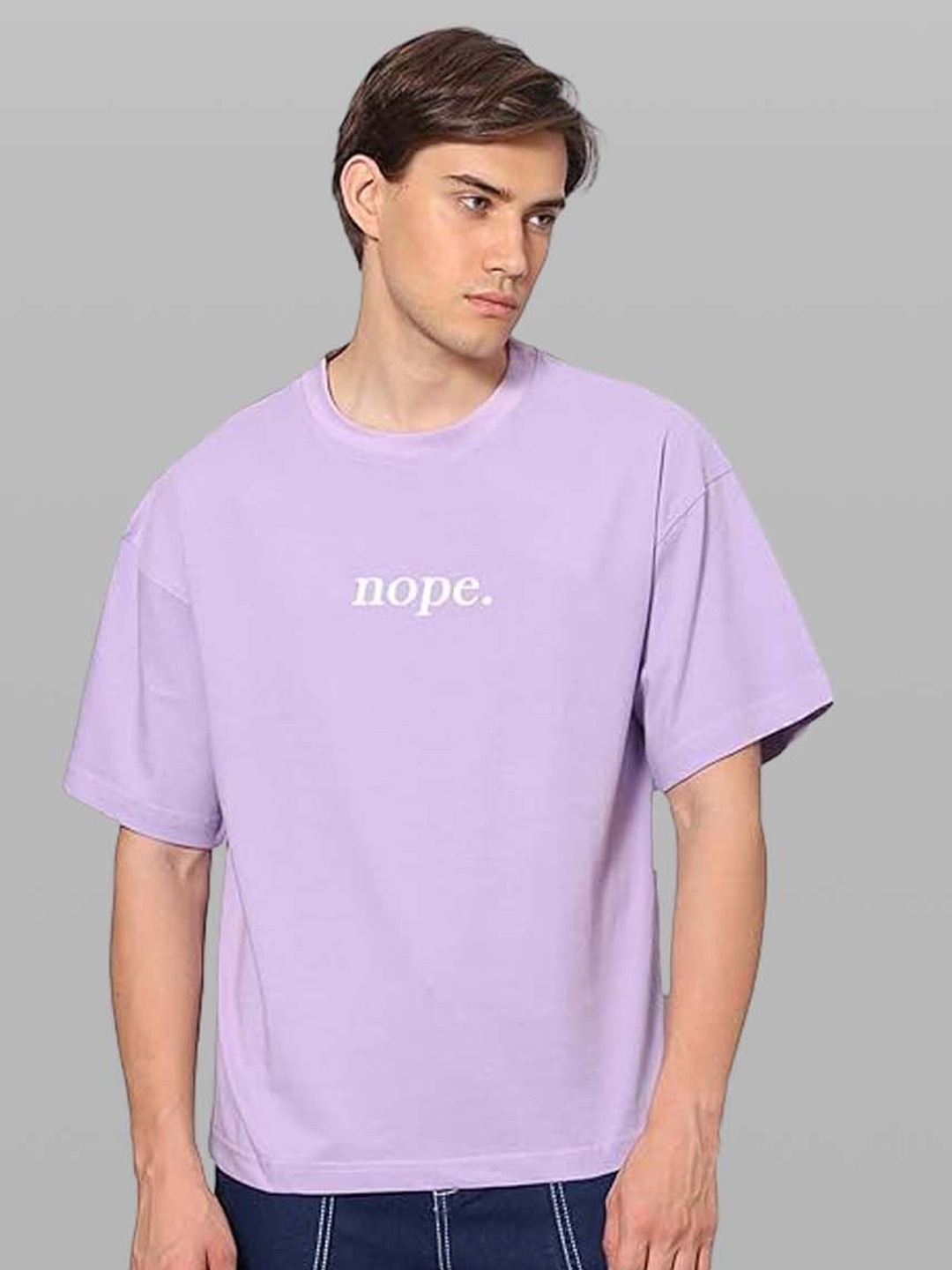 

Besick Men Typography Solid T-shirt, Lavender