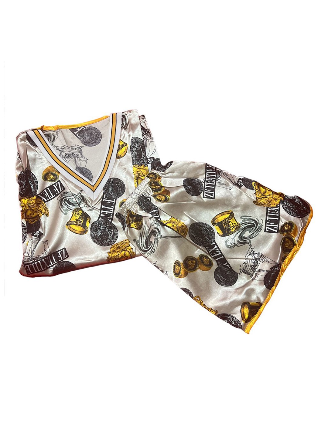 

styledose Printed Night suit, White