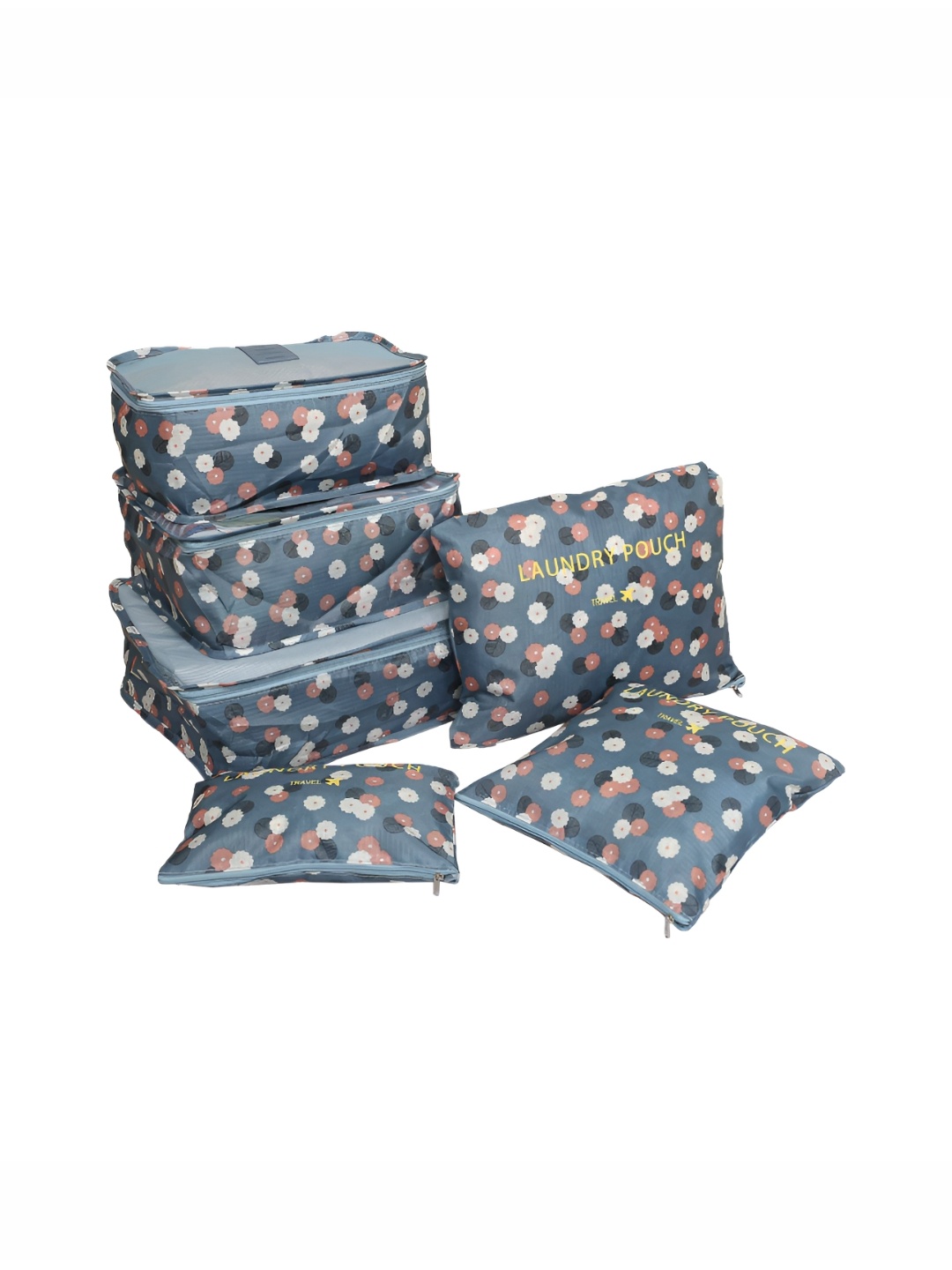 

HOUSE OF QUIRK Grey 6 Pieces Multi-Utility Organisers, Blue