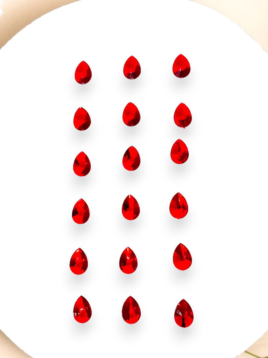 

Hair Flare Women Set Of 18 Embellished Hair Accessory, Red
