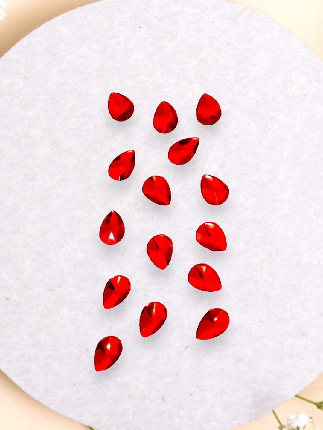 

Hair Flare Women Set Of 15 Embellished Hair Accessory, Red