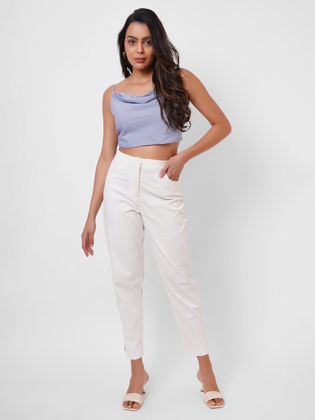 

Western Era Women Crop Top, Blue