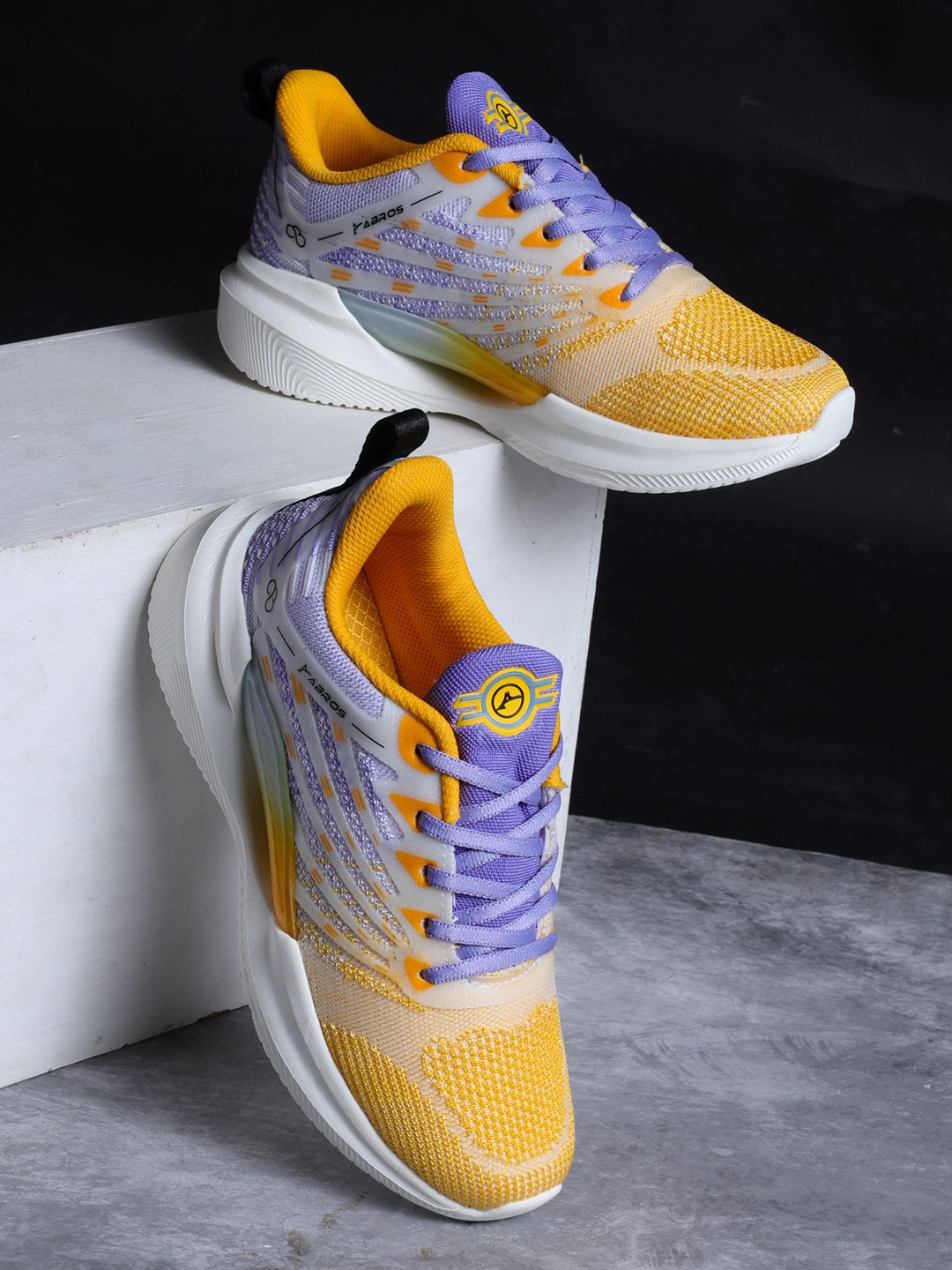 

ABROS Boys Mesh Running Shoes, Mustard